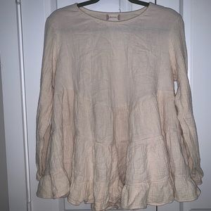 Alter’d State Cream Long Sleeve Blouse
